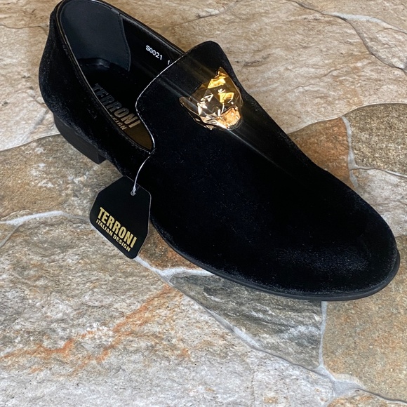 Terroni Black Men\'s Slip-On Dress Shoe-Fashionable-Italian Design main image 6